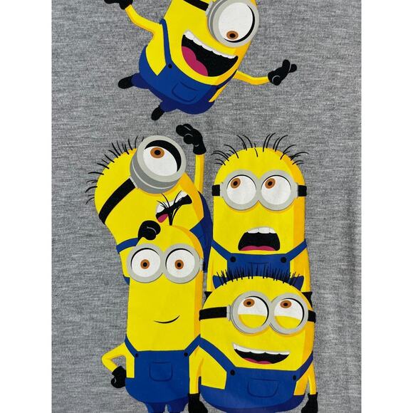 Illumination Minions T-Shirt Large Gray Multi Character Short Sleeve Cotton - Picture 5 of 8
